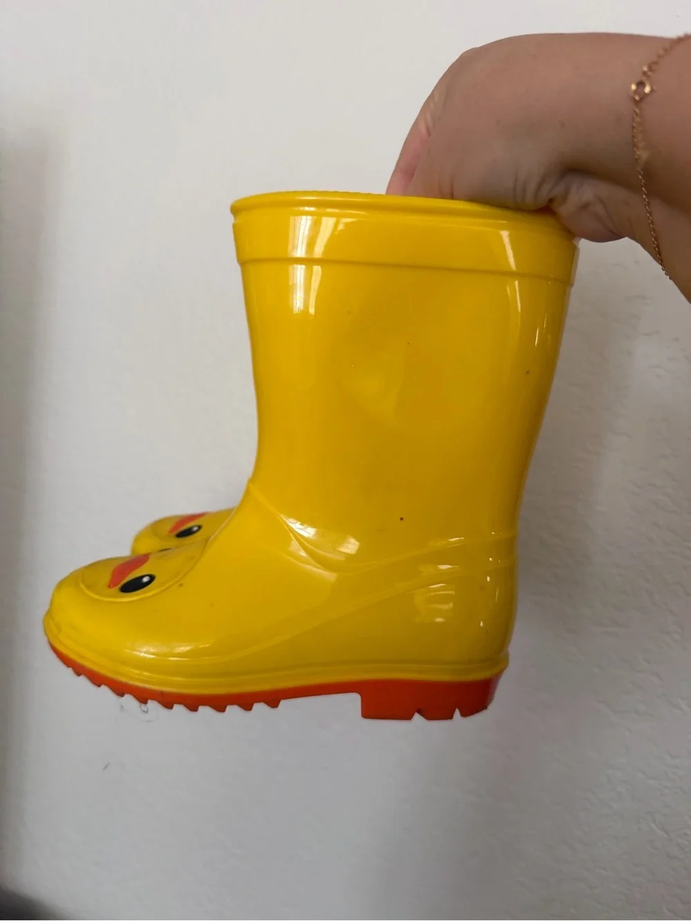 Kids Yellow Duck Rain Boots